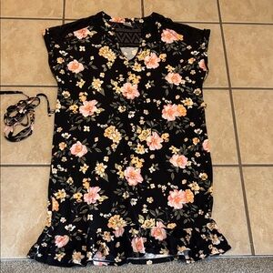 Floral Black women’s Dress